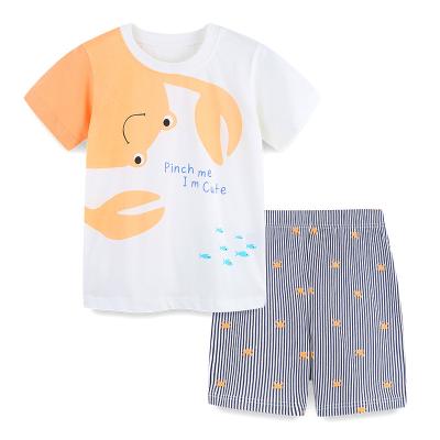 China Hot Selling Fashion Children's Breathable Clothing Baby Boy Summer Clothing Kids Casual Short Sleeve Suits for sale