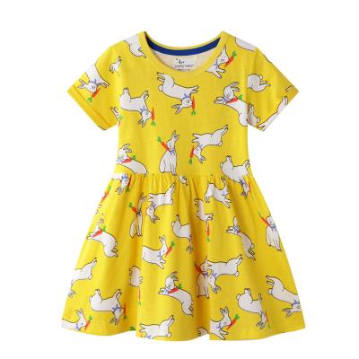 China Breathable Babies Dress Designs Summer Girls Skirt Custom Cotton Fashion Dress Lovely for sale