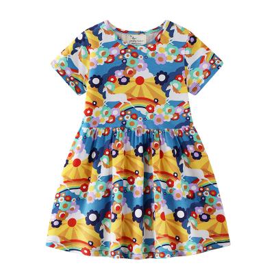 China High Quality Breathable Kids Dress Casual Party Pinafore Floral Baby's Dresses for sale