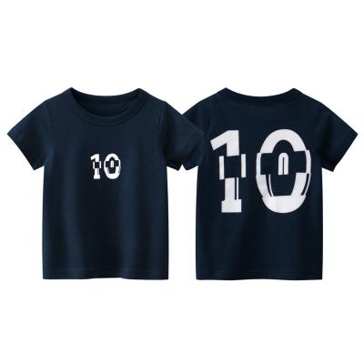 China Sustainable Wholesale Summer Kid Clothes 100% Cotton Short Sleeve Baby Boy T-Shirt for sale