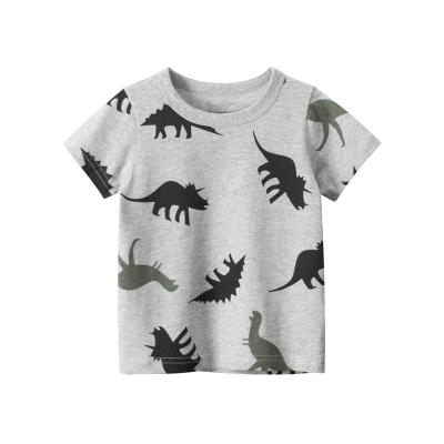 China Viable Wholesale Custom Cotton T Shirt Kids Boys Animal Printed T Shirt For Kids Boy for sale