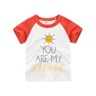 China 2021 Viable High Quality Wholesale 100% Cotton O-neck Plain Kids Short Sleeve Boys T-shirts Masks T-shirt For Kids for sale