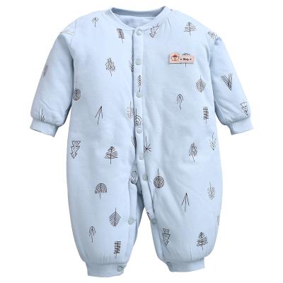 China Breathable new style quilted 1 year old baby romper newborn thick cotton one-piece winter autumn clothes 1 year old for sale