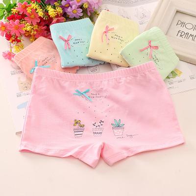 China Fancy Bowknot Teenage School Girl Panties Children Youth Breathable Underwear for sale