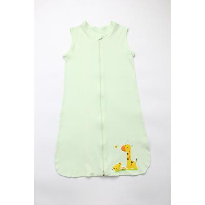 China Breathable Organic Cotton Baby Sleeping Sack Summer Organic Cotton Thin Newborn Sleeveless Sleeping Bag for sale