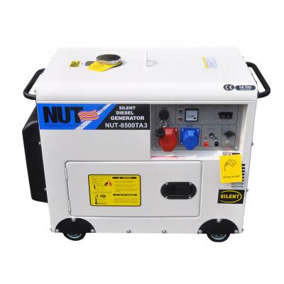 China NUT diesel generator 2.5kva 4kva 6.5kva 7.5kva 8.5kva 10kva lombardini silent diesel generator NUT-8500 for sale