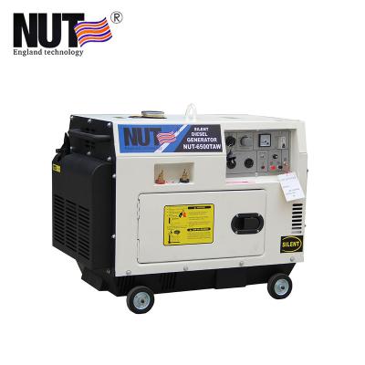 China NUT 6.5kva 300kva 5kw Silent Air Cooled Diesel Generator India NUT-6500TAW for sale