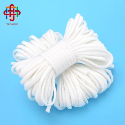 China Wide Flat Round 4mm 5mm Elastic Face Earloop 6mm Soft Custom Wholesale Flat Elastic Band N95mask For Kid Mask for sale