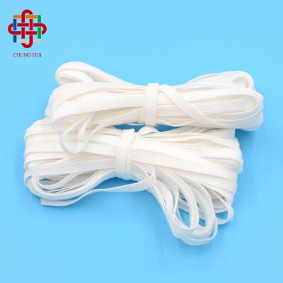 China Black White Colorful Disposable Woven Flat Elastic Face Mask 7MM Strap Rope Plush Earloop Elastic Band For Facemask for sale