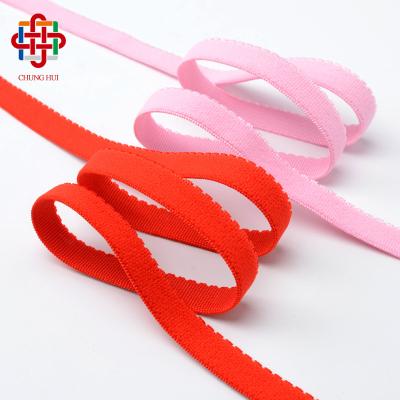 China Factory Supply Colored Elastic Crescent Elastic Band Plush Webbing Tank Tidy Tape/mol For Women Waistband Bra for sale