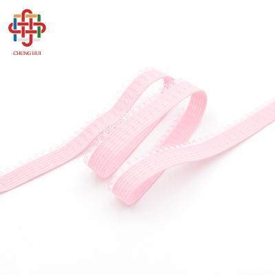 China Factory Pink Pimple Elastic Underwear Elastic Strap For Bra Shoulder Lingerie Pimple Strap Elastic Elastic Band for sale