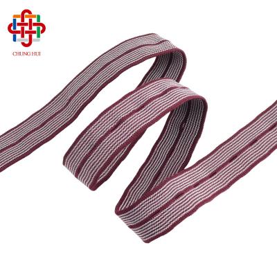 China Garment Maker Polyester Knit Elastic Elastic Band Colorful Webbing Button Hole Flexible Strap for sale