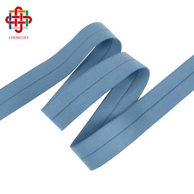 China Single Side Spandex Elastic Band Velvet Elastic Manufacturer CHUNGHUI New Fold Over Elastic Binding Band For Underwear Clothing for sale