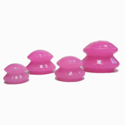 China Body Massage 4 Pcs Cupping Therapy Sets Silicone Anti Cellulite Cup Vacuum Suction Massage Cups For Body And Face Massage for sale