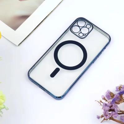 China Magnetic Clear PC Case 2021 TPU Cell Phone Wireless Charging Acrylic Cases For iPhone 12 Pro Magsafes Case for sale