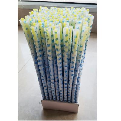 China Cones Pre Rolled 109x26mm Tall Green Leaf Design Pre-Rolled Cones for sale