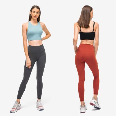 China Breathable Stretch Fabric 4 Way High Waist Woman Pants Yoga Leggings For Gym Leggings for sale