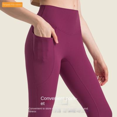 China Breathable Gym Butt Tight Pilates Set Fitness Woman Crac! crack! pants sexy yoga leggings for sale