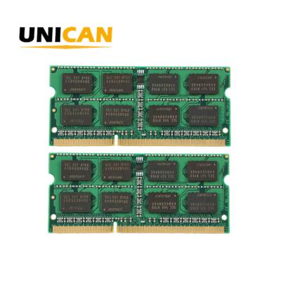 China Laptop Unican 4GB 8GB DDR3 PC3-10600 1333MHZ CCE Sodimm Undamped Laptop Non RAM Memory for sale