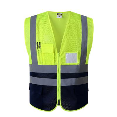 China Custom Made Men's Reflective Vest Work Safety Reflective Reflective Vest Clothing Construction Safety Vest for sale