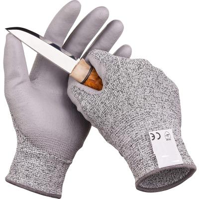 China Puncture Stop CE EN388 Standard Construction Gloves Working Glove PU Cut Resistant Gloves for sale