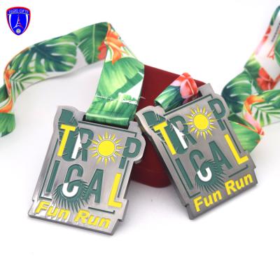 China Europe Malaysia MEDAL Fun TROPICAL Race Virtual Medals Sports Custom Medallion for sale