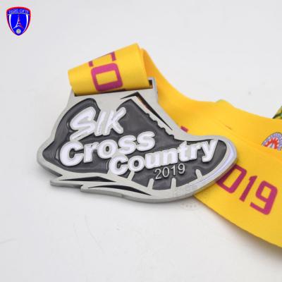 China Wholesale Custom Metal Soccer Medal Europe Ski Medal Silver Plated Sport Winner Award Running Medals for sale