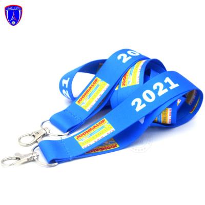 China Australia Nylon Lanyard Sublimation Side Logo Woven Ribbon Customized Cheapest Print Show for sale