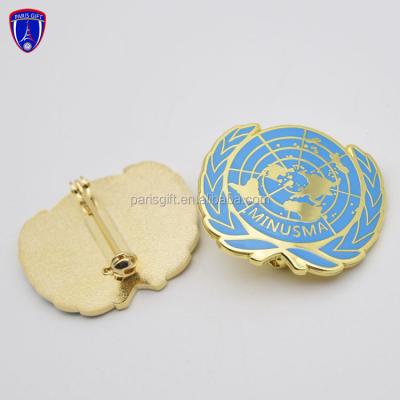 China Cheap Custom Europe UN Metal Security Officer Badges for sale