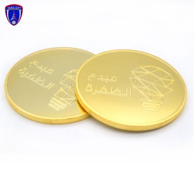 China Custom High Quality Europe Coin Dubai Gold Souvenir Metal Coin Making Coin Dies With Acrylic Box for sale