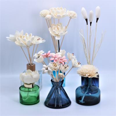 China Sola Wood YZ-RF000# Wooden Sola Aroma Tubular Essential Oil Diffuser Fragrance Decorative Rattan Stick Flower for sale