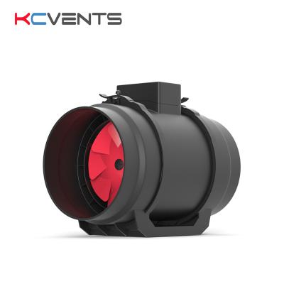 China KCvents 8 Inch 520 CFM Black Round Exhaust Duct Integrated Fan for Hotels with Variable Speed ​​for Indoor Garden Ventilation for sale