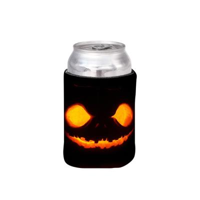 China Waterproof 2021 Halloween Cooler New Arrival Happy Beer Can Neoprene Sleeve For Halloween Party for sale