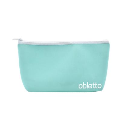 China Hot sale 2021 fashion obletto brand cosmetics pocket triangular neoprene portable travel makeup bag for sale