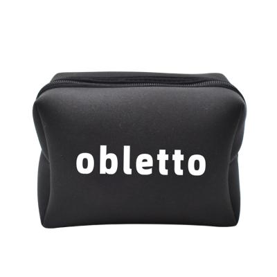 China Fashion Wholesale Custom Logo High Quality Neoprene Cosmetics Case Portable Makeup Bag for sale