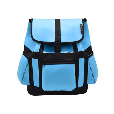 China Waterproof Kids Used As School Bags Blue Color Soft Touching Neoprene Waterproof Backpacks Bag for sale