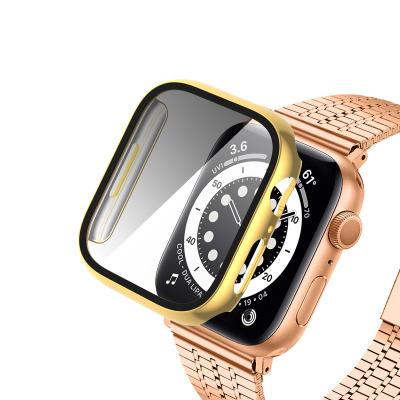 China Fashion Case with Tempered Glass Screen Protector for Apple Watch 40mm Series 7/6/SE/Series 5/Series 4 for sale