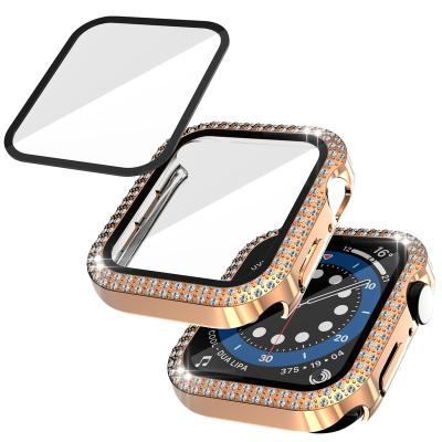 China Low PC Diamond Bling Protective Cover Series 1 Watch Case Apple Watch Series New Arrival MOQ 2 3 4 5 6 for sale