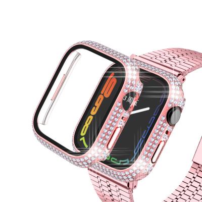 China Wholesale Fanshion Watch Bling Diamond 38mm Full Cover Case 42mm 40mm 44mm 41mm 45mm For Apple iwatch 1 2 3 4 5 6 7 for sale