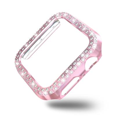 China Low MOQ 38mm 42mm 40mm 44mm Watch Case Cover Silver Blingbling Diamond Apple Watch Apple Watch For iwatch 1 2 3 4 5 6 for sale