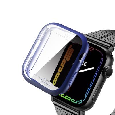 China Protective Case Full Cover Tempered Glass Screen Protector Smart Watch Smart Watch Cases For Apple Watch 45mm 41mm Cover Device For iWatch Series 7 for sale