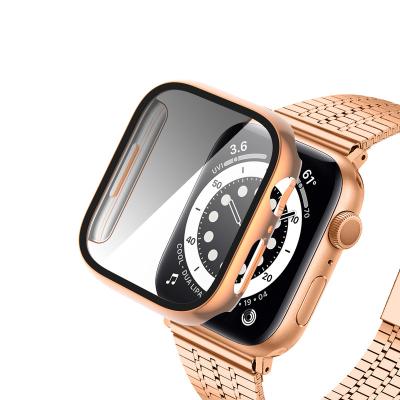 China Fashion Tempered Glass Screen Protector Compatible with IWatch 7 Series 45mm, PC Hard Case Ultra-thin Bumper Overall Protection for sale