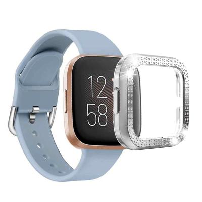 China Low MOQ High Quality Protective Watch Cover With Full Bling Diamond For Fitbit Versa 2 for sale