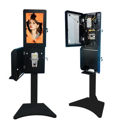 China Camera Floor POS Hand Dispenser LCD Digital Signage / Digital Signage Display Stands for sale