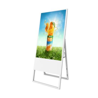 China Indoor 32 43 49 55 Inch Floor Stand Interactive LCD Advertising Portable Digital Signage Kiosk for sale