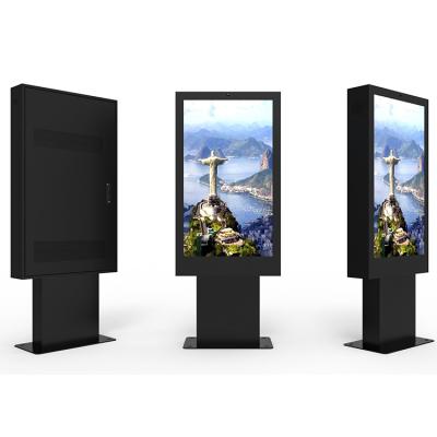 China 55 inch LCD digital signage kiosk dustproof outdoor stand waterproof advertising display for sale