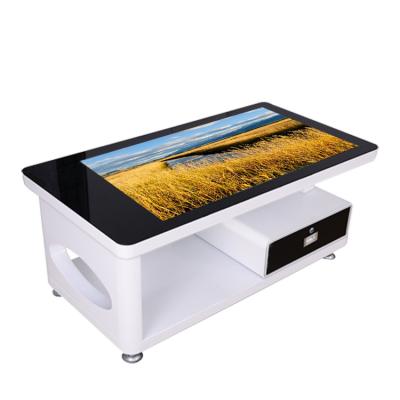 China Indoor Interactive Digital Touch Screen LCD Cafe Smart Table With Computer For Restaurant Kids Game for sale