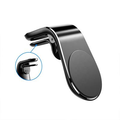 China 360 Degree Adjustable Rotation L Shape Strong Magnetic Fashion Universal Car Mount Phone Holder For Iphone And Android Magnetic Phone Holder for sale