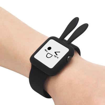 China Cute For Apple Watch 2. 3 Cute Rabbit Ears Case Silicon Protector Watch Case For Apple Watch 42mm 38mm for sale