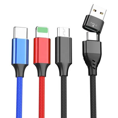 China For Bulk Type AC PD Charger Cable Amazon High End USB Data Cable Nylon Braided 6 In 1 USB Mobile Phone Charging USB Cable For iPhone X/7 /6 for sale